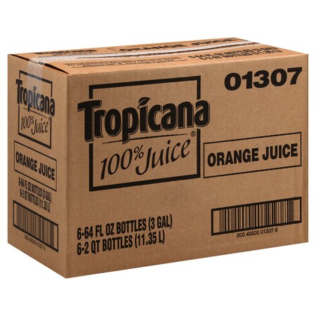 Tropicana Tropicana 100% No Pulp Pure Orange Juice 64 fl. oz., PK6 01307